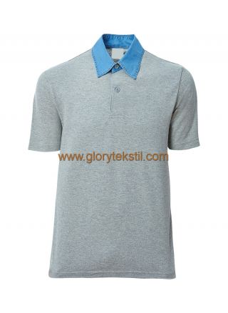 Polo Yaka Blue Jean (Kot) Yaka T-Shirt