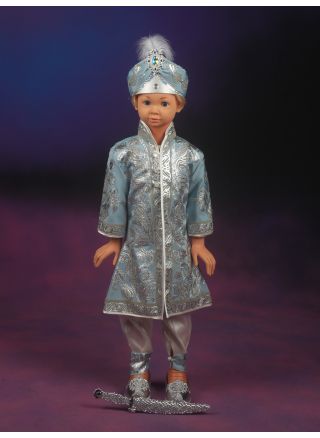 Şehzade Sünnet Kıyafeti Barbaros Model Mavi-Gümüş