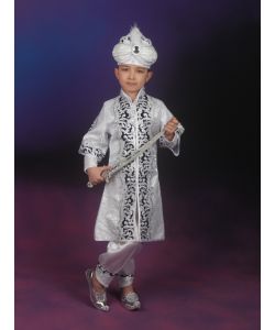 Şehzade Sünnet Kıyafeti Saray Model Beyaz-Lacivert