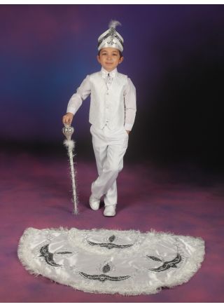 Pelerinli Takım Prens Model Beyaz-Lacivert